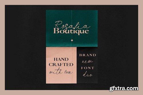 Rosalia Boutique- Handwritten Script and Serif Duo