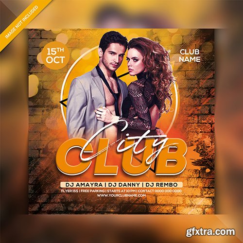 City party flyer template