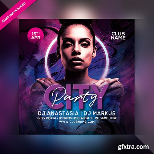 City party flyer template