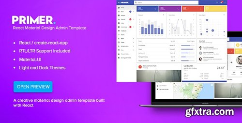 ThemeForest - Primer v1.1.0 - React Material Design Admin Template (Update: 29 February 20) - 22196270