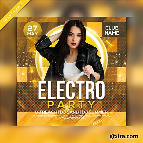 Electric party night flyer