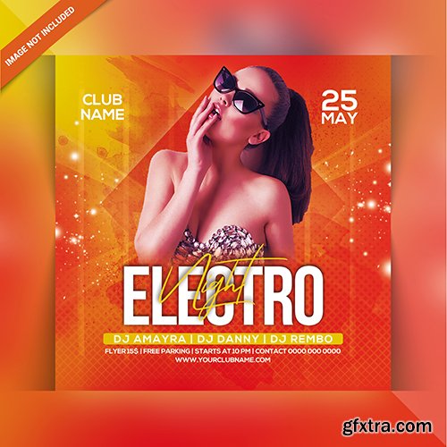 Electric party night flyer