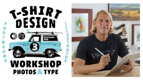 SkillShare - T-Shirt Design Workshop 3: Photos & Type in Procreate App, Photoshop, and Illustrator - 2015504452