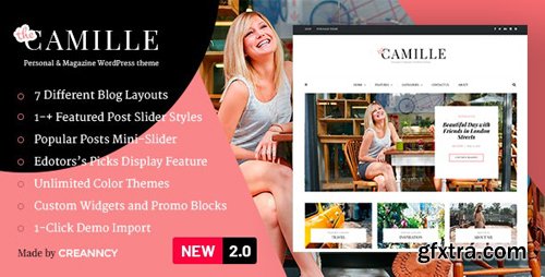 ThemeForest - Camille v2.0.1 - Personal & Magazine WordPress Theme - 16143596