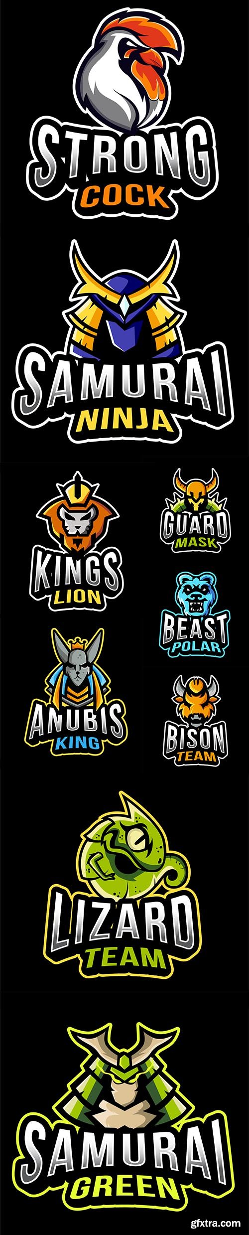 9 Esport Logo Template Set