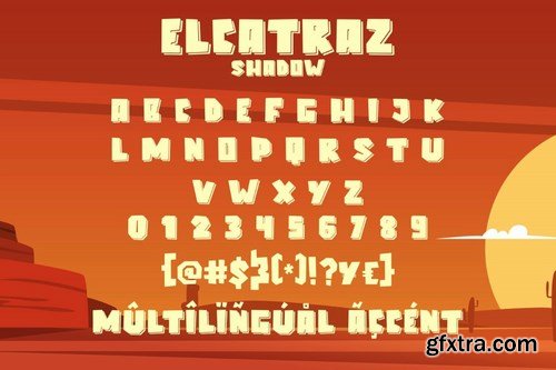 Elcatraz Shadow Font