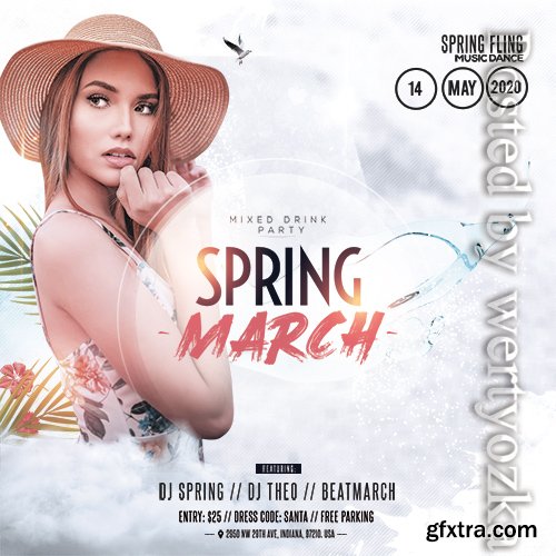 Spring Party - Premium flyer psd template