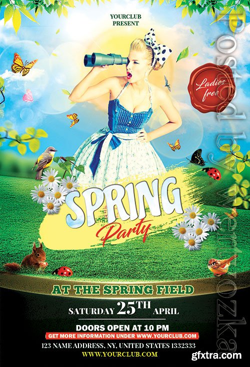 Spring Party - Premium flyer psd template