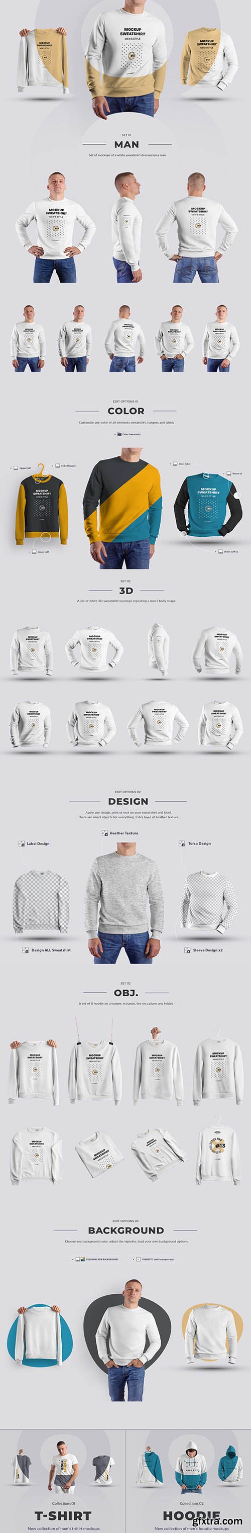 Graphicriver - 24 Mockup Men Sweatshirt - Man/3D/Objects ( Collection #3 ) 25848168