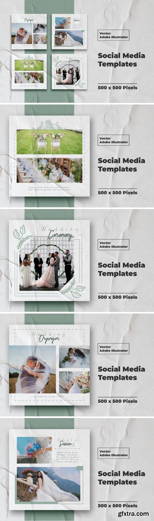 Wedding Instagram Feed Vector 3095613