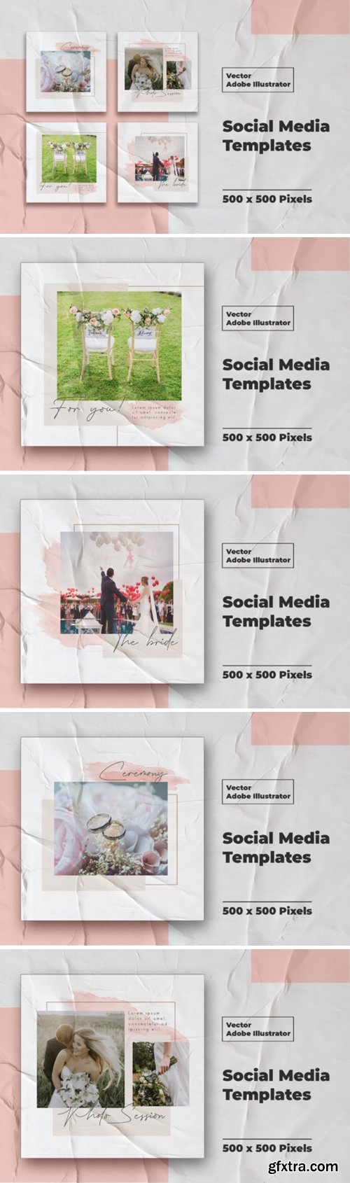 Wedding Instagram Feed Vector 3095363