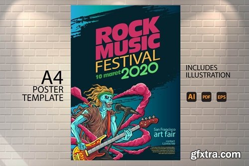 A4 ROCKFEST POSTER Template