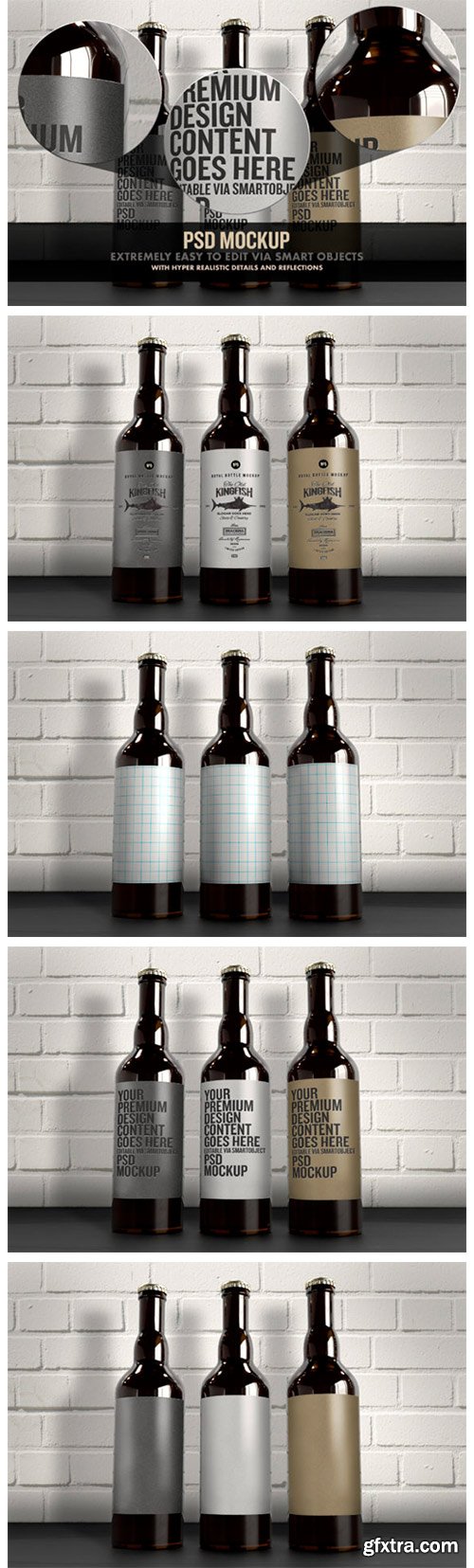 The 3 Beer Bottles Mockup 3102226