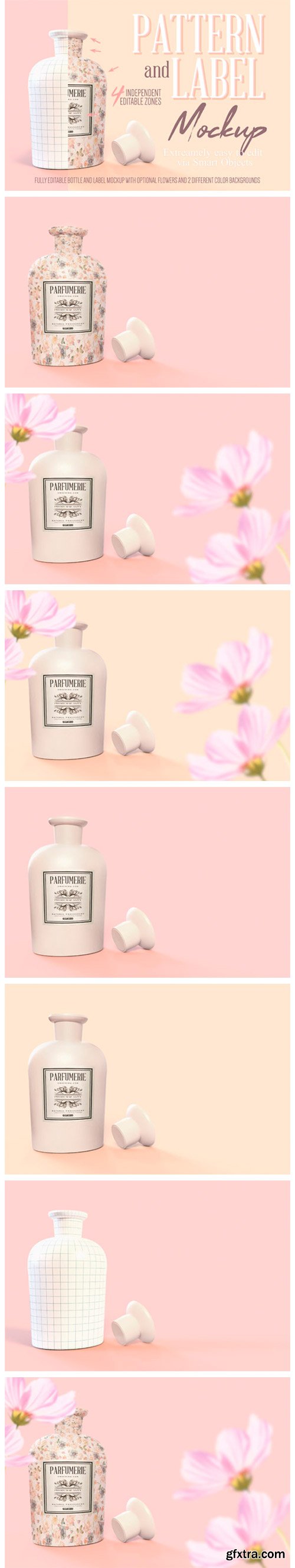 Pattern&Label Parfum Bottle Mockup 3102195