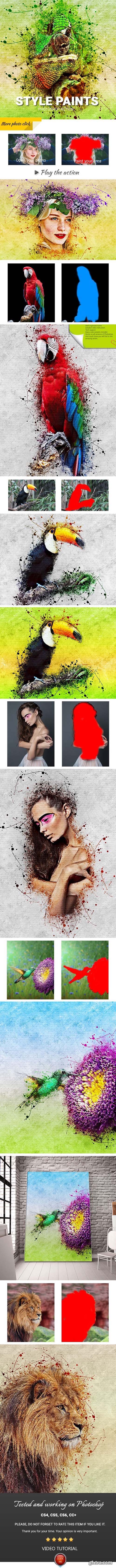 Graphicriver - Style Paints Photoshop Action 25674415