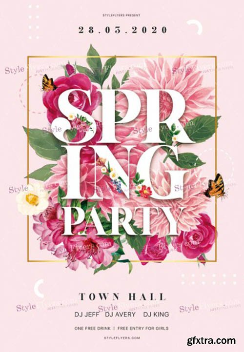 Spring Party V0103 2020 PSD Flyer