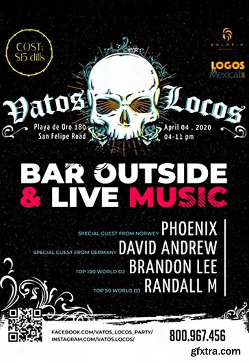 Vatos Locos Party V0103 2020 Premium PSD Flyer Template