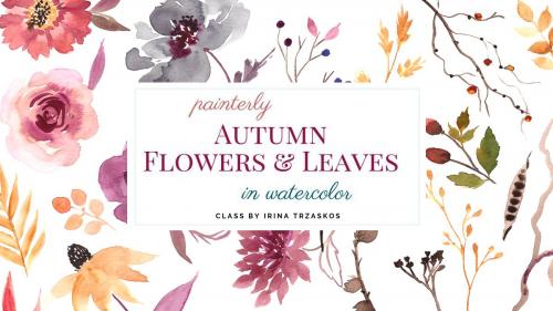 SkillShare - Painterly Autumn Flowers and Leaves in Watercolor - 1687732279