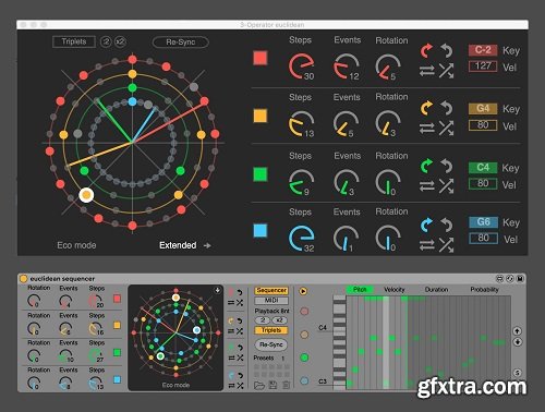 Euclidean sequencer 1.0 Max for Live