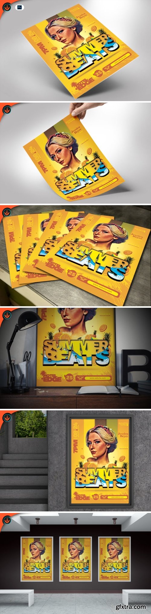 Summer Beats Party Flyer Template 3190502