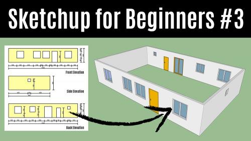 SkillShare - Sketchup For Beginners - How To Create Your First 3D House from Scratch With Sketchup (Part 3) - 176875965