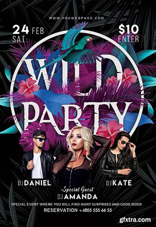 Wild Party V0103 2020 Premium PSD Flyer Template