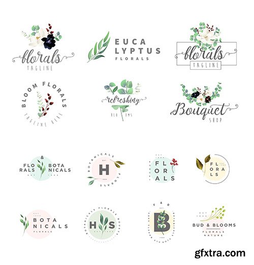 Floral Botanical Logos Set