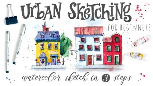 SkillShare - Urban Sketching for Beginners: Watercolour Sketch in 3 Steps - 1335778448