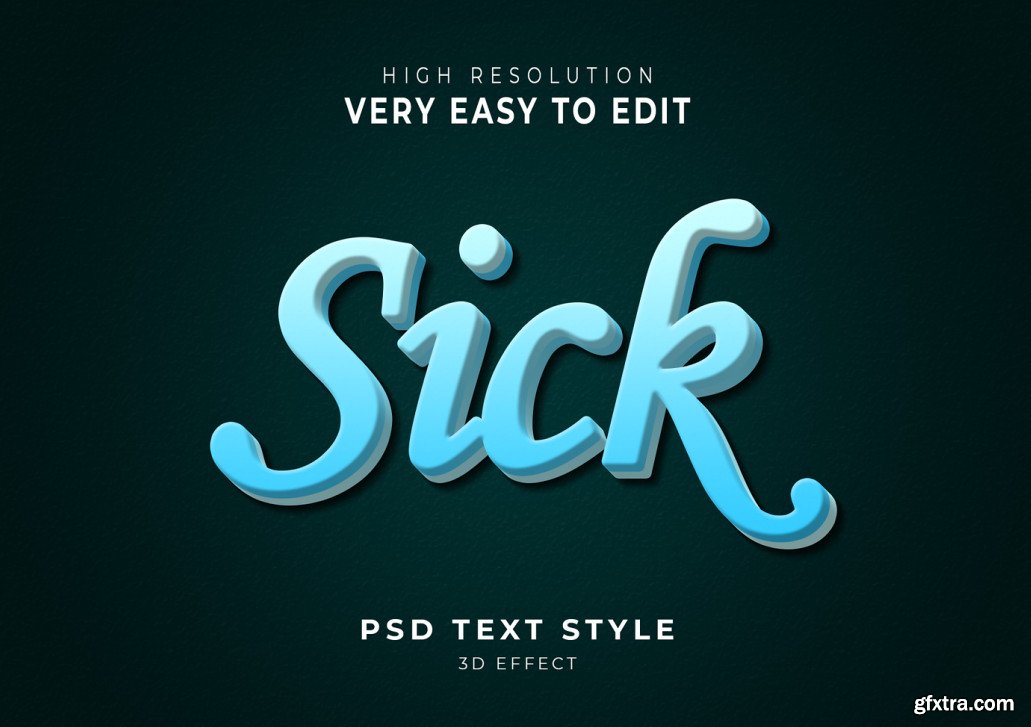 Modern text. Sick 3d.