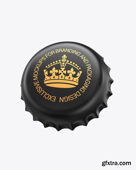 Matte Metallic Bottle Cap Mockup 56192