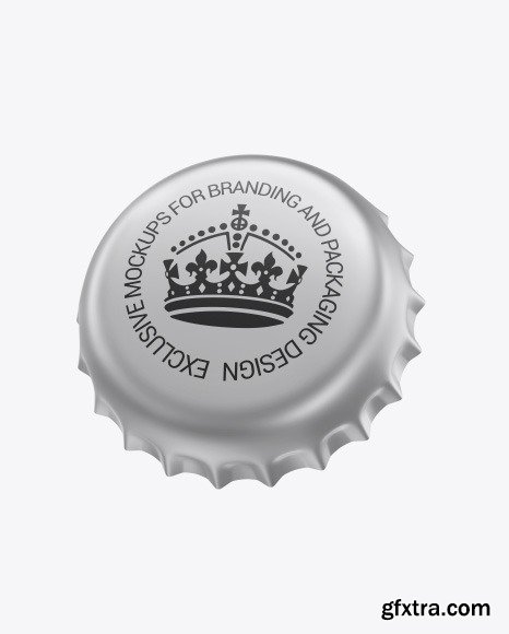 Matte Metallic Bottle Cap Mockup 56192