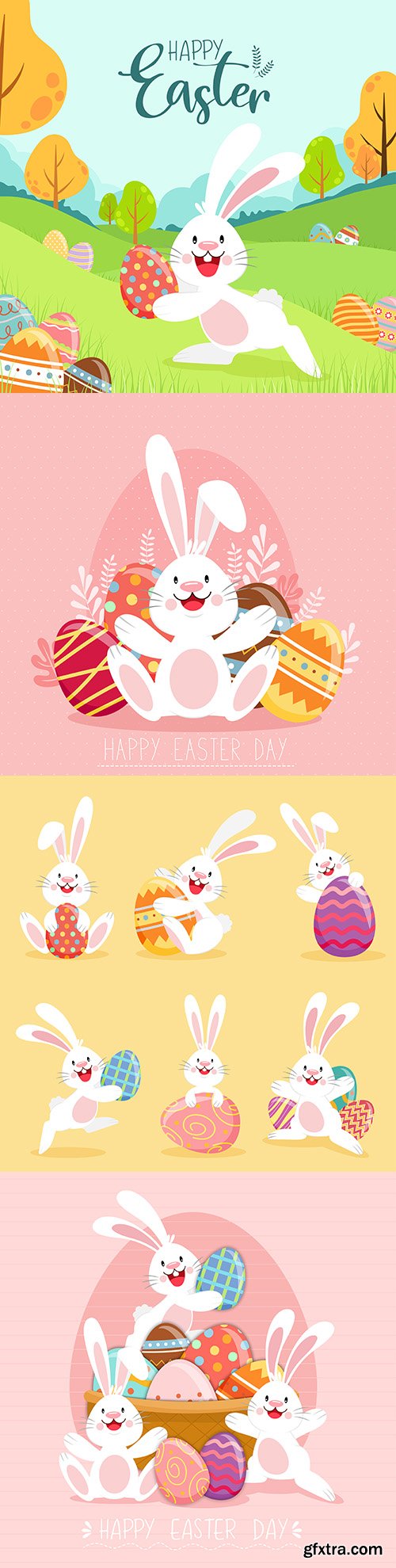 Happy Easter poster and invitation background
