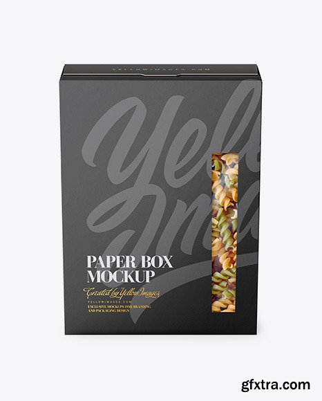 Paper Box with Tricolor Pasta Mockup 56462