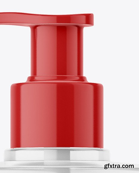 Soap Bottle with Pump Mockup 55414