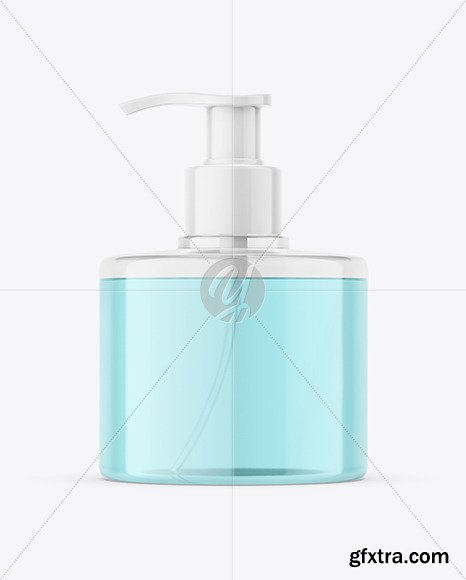 Soap Bottle with Pump Mockup 55414