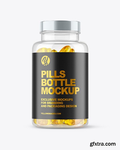 Clear Fish Oil Bottle Mockup 56444