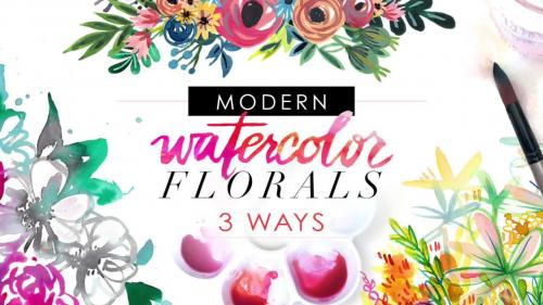 SkillShare - Modern Watercolor Florals: 3 Ways - 1044065230