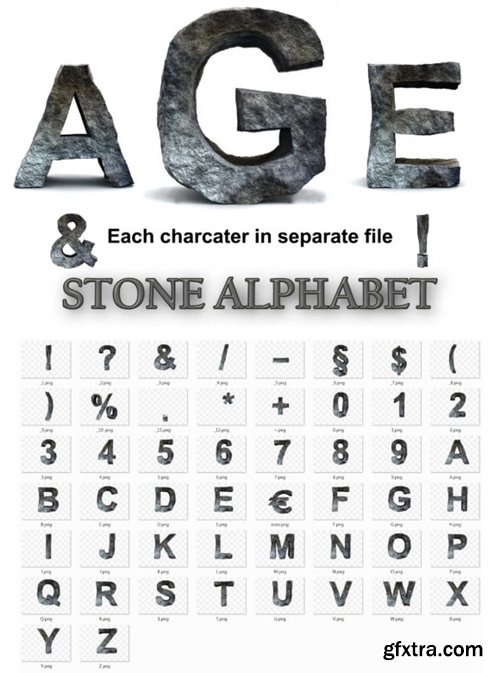 Rocky Letters, Stone Alphabet Numbers 3382671