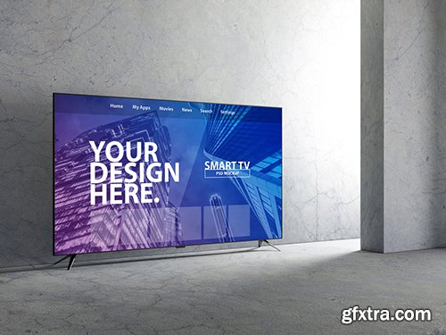 Smart TV Mockup in an Empty Room 219018790