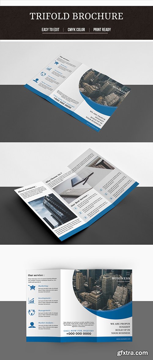 Business Tri-fold Brochure Layout 222341569