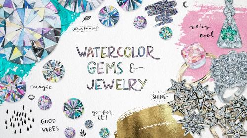 SkillShare - Watercolor Gems & Jewelry - 111225214