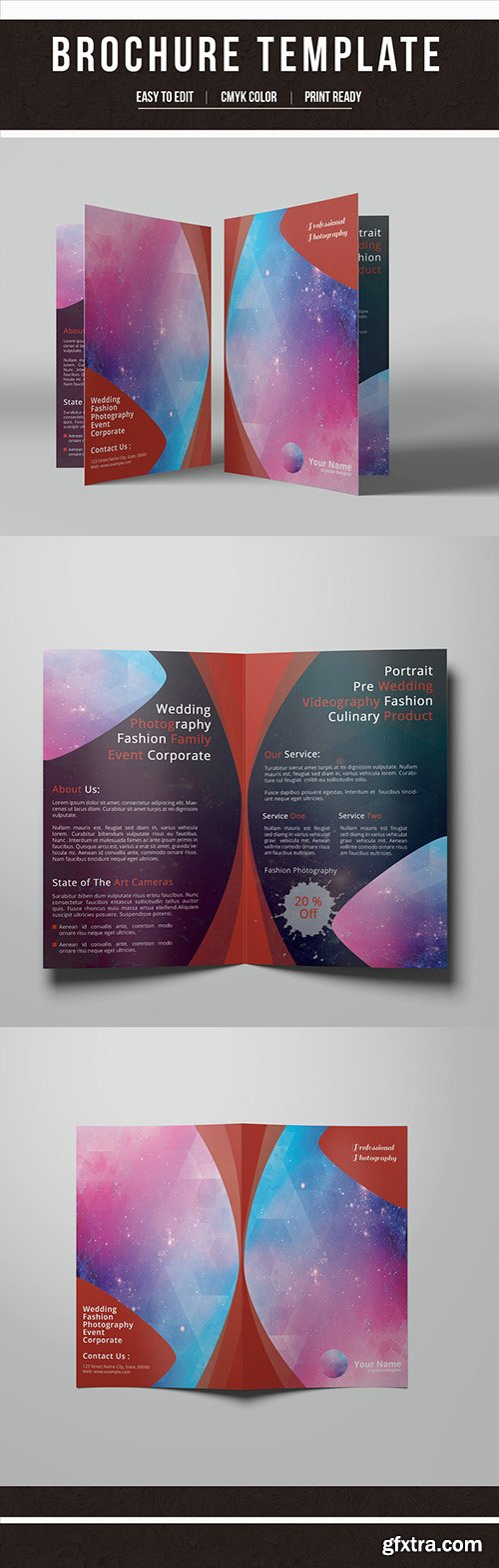 Photography Business Brochure with Red Accents 198533650