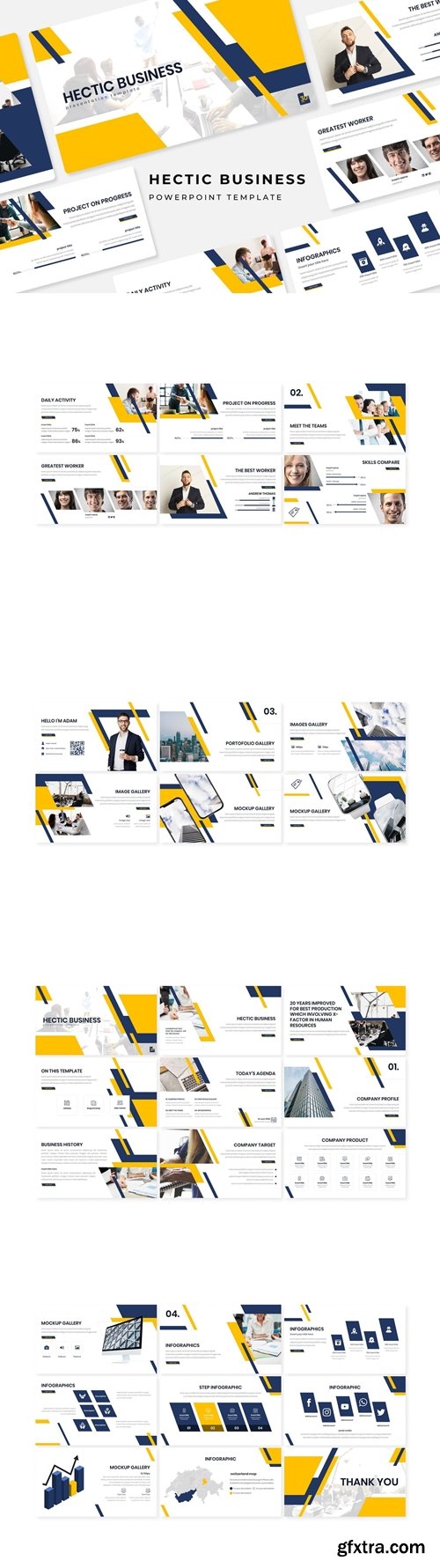 Hectic Business Powerpoint, Keynote and Google Slides Templates