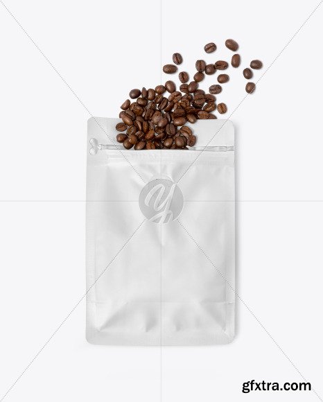 Download Matte Bag W Coffee Beans 56505 Gfxtra Yellowimages Mockups