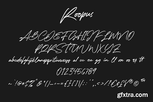 Roopus Signature Font