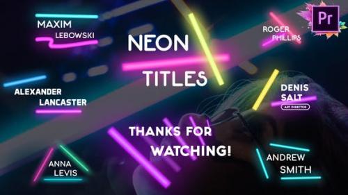 Videohive - Neon Lights Titles | Premiere Pro MOGRT