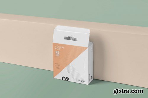 Square Shaped Slim Box Mockups