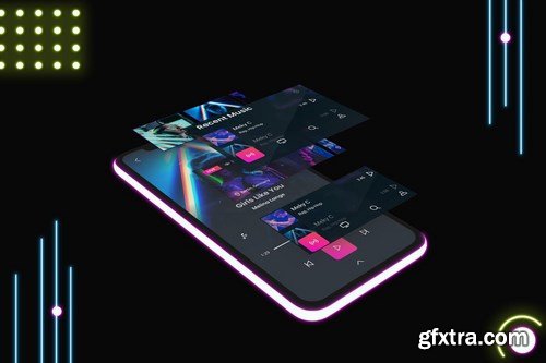 Neon iPhone 11 Mockup V.2