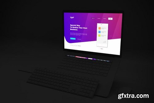 Dark Macbook Pro Mockup V.3