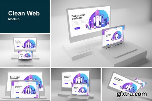 Clean Web Mockup